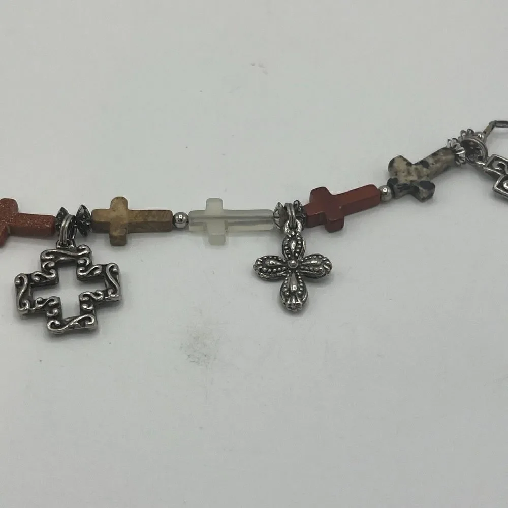 Women’s Stone & Cross Bracelet